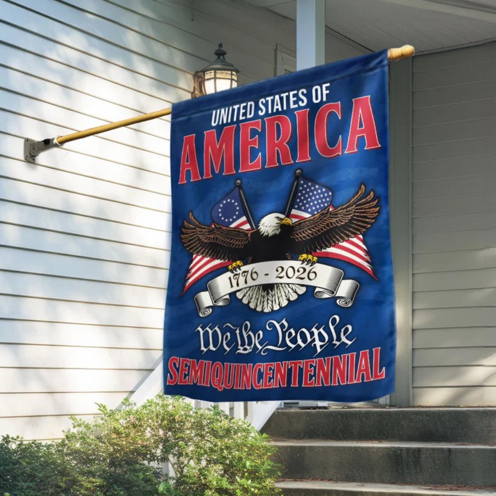 Patriotic We The People Eagle Flag, United States of America US Flag