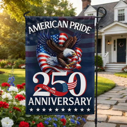 American Pride 250th Anniversary Garden Flag, Patriotic Eagle Decor (1776-2026)