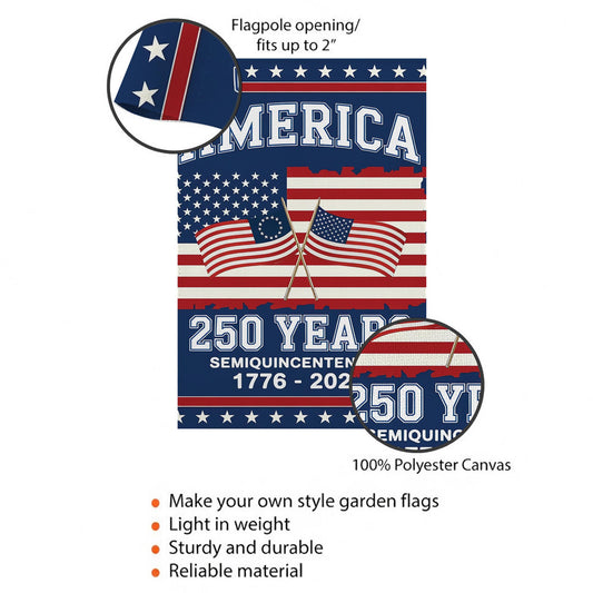 We The People 250th Anniversary Flag, 250 Years of Freedom Flag, USA Independence Day Decor, Fourth of July Gift, Celebration 1776-2026